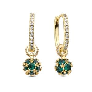 Green Intense Huggies design earrings